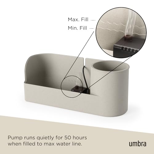 Indoor Tabletop Zen Water Fountain with Planter Holder - USB Powered
