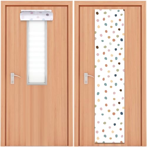 Boho Polka Dot Door Window Covers - 2 Pack Blackout Shades
