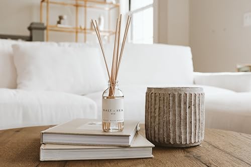 Sea Salt Citrus & Musk Amber Reed Diffuser Set - Non-Toxic Home Fragrance
