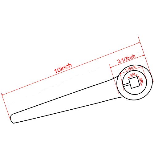 10-Inch Recliner Replacement Handle Lever with 5/8-Inch Square Drive Mount
