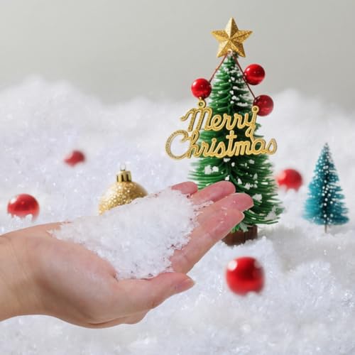 Artificial Fake Snow for Christmas Crafts & Holiday Decor (100g)