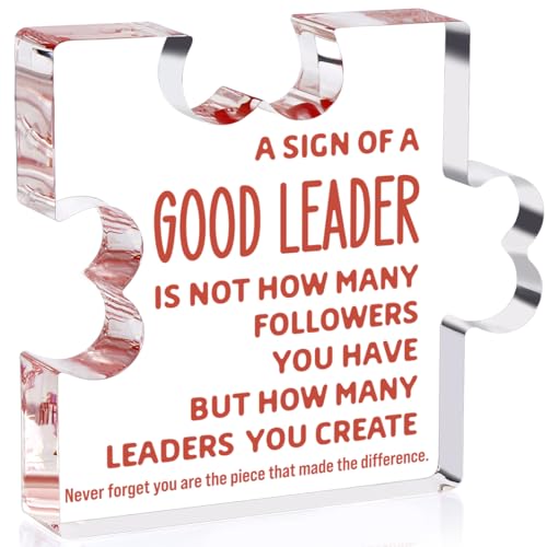 Thank You Leader Gift - Bosses Day Desk Sign for Leader, Supervisor