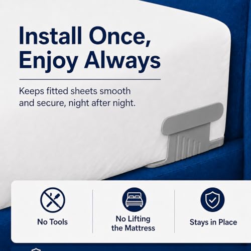 Bed Sheet Corner Fasteners - 8-Piece Set for Secure Fitted Sheets