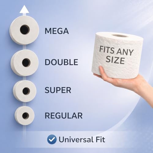 Freestanding Toilet Paper Holder Stand - Metal Bathroom Tissue Organizer