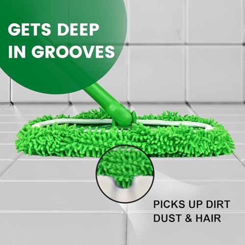 Reusable Microfiber Mop Pads - 6 Pack Wet & Dry Refills for 10-12 Inch Mops
