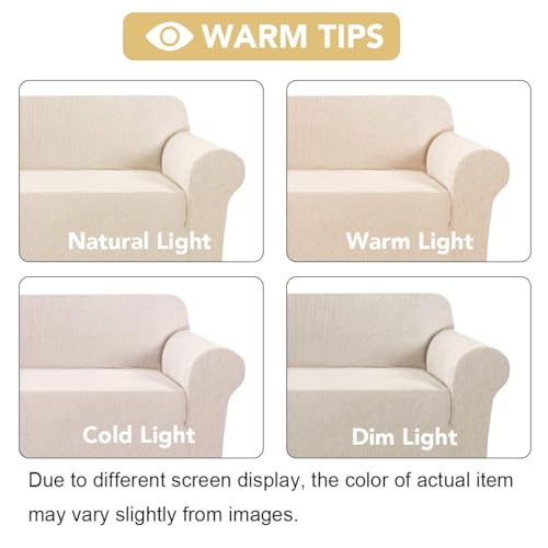 Stretch Sofa Cover for 3-Cushion Couch - Jacquard Fabric