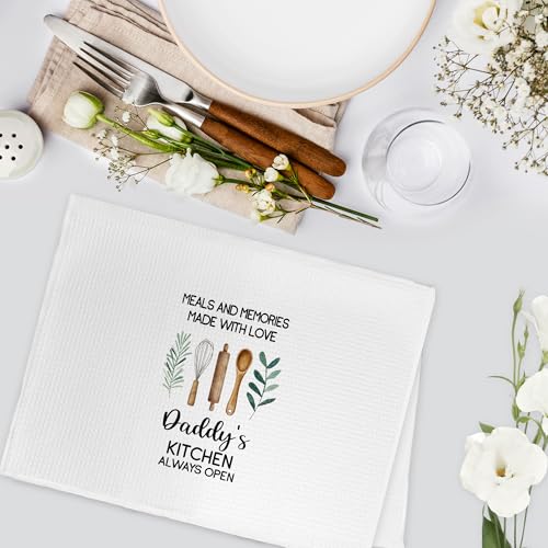 Gnmduw Daddy Gifts Kitchen Towels - Fathers Day Birthday Hand Dish Towel - 16x24 Inches from Daughter Son