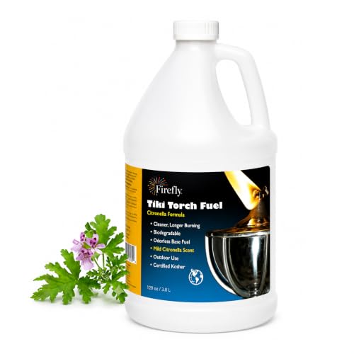 Citronella Tiki Torch Fuel & Low Smoke Lamp Oil - Clean Burn (1 Gallon, 2 Pack)