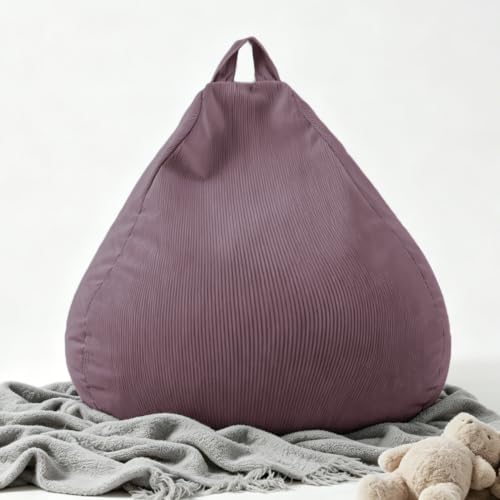 Corduroy Bean Bag Chair Cover for Toy Storage - Dusty Pink