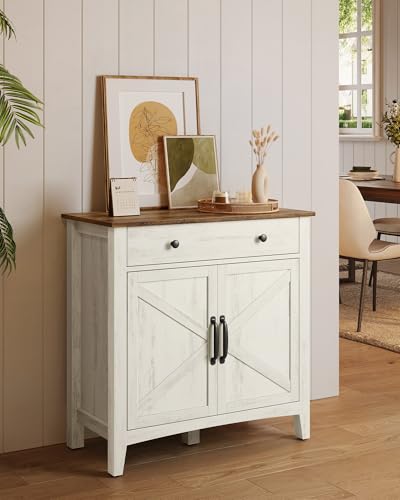 Farmhouse Buffet Cabinet & Coffee Bar Sideboard with Drawer and Adjustable Shelf