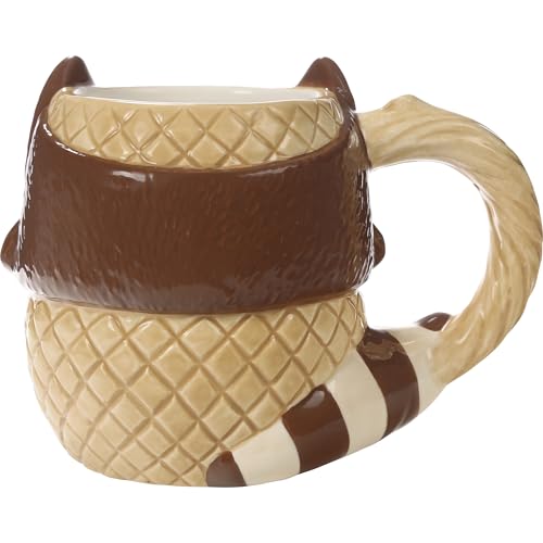 Precious Moments Hand-Painted Raccoon Mug - 13.5 oz Ceramic Christmas Gift