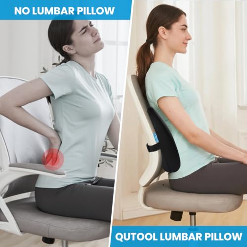 Ergonomic Lumbar Support Pillow for Office Chair - Memory Foam