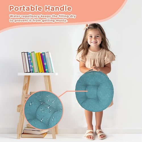 15-Inch Round Floor Cushions for Kids, 6-Pack Waterproof Classroom Seating