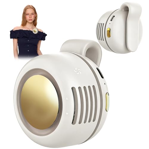 Portable Clip-On Fan USB Rechargeable 360-Degree Rotatable Mini Fan White