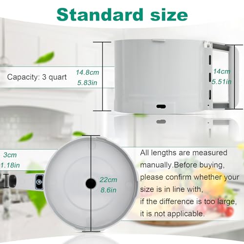 3-Quart Cutter Bowl for Food Processor, 112204S Replacement Batch Bowl