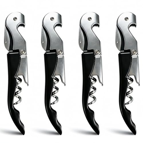 ODKCAL 4-Pack Waiter Corkscrew Wine Opener Set – Stainless Steel Bottle Openers