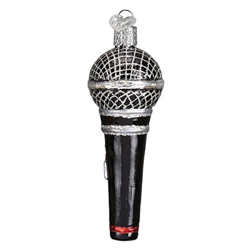 Handcrafted Glass Microphone Christmas Tree Ornament