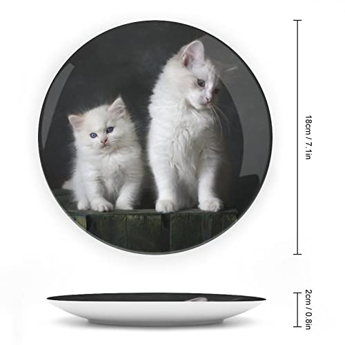 Customized Decorative Ceramic Plate with Photo or Message - 7-inch Display