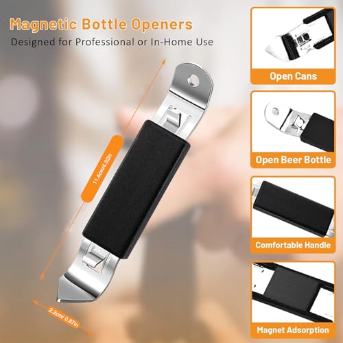 Magnetic Stainless Steel Bottle & Can Opener Set - 5 Pack for Camping & Travel
