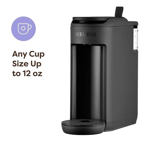 Compact Single Serve Pod Coffee Maker - 12 oz Brew Capacity, Black