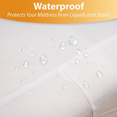 Waterproof Queen Mattress Protector - 6-Sided Encasement, Breathable Fabric