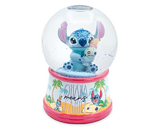 Stitch Light-Up Snow Globe 6-Inch Decorative Glitter Display Keepsake
