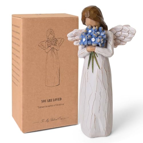 Forget Me Not Guardian Angel Figurine, Sympathy Gift for Loss of Loved One