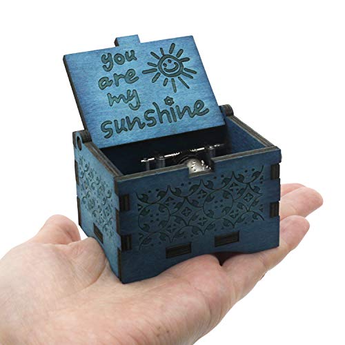 Hand-Cranked Wooden Music Box - You Are My Sunshine Keepsake Gift