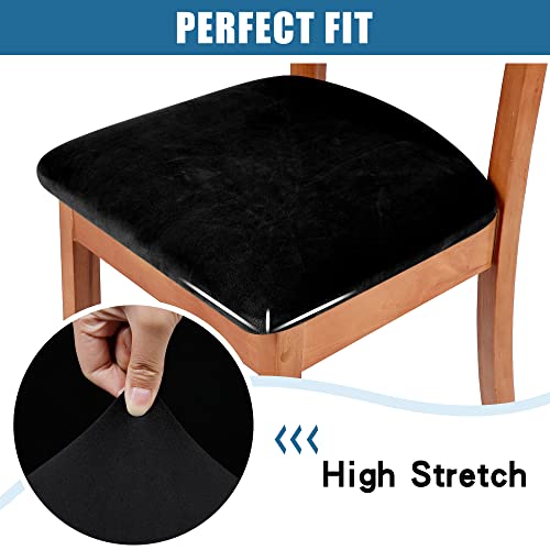 Velvet Dining Chair Covers Set of 4 | Soft Stretch Fit, Washable