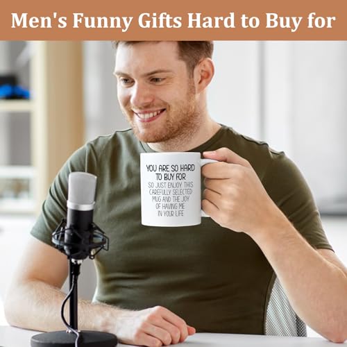 YHRJWN White Funny Mug - 11 Oz Humorous Coffee Cup for Men - Christmas & Birthday Gift