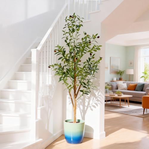 4FT Artificial Olive Tree with Pot - Lifelike Faux Olive Tree for Home Decor