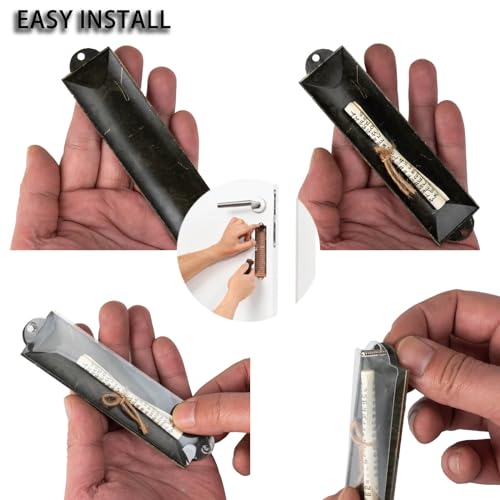 Set of 3 Metal Mezuzah Cases with English Blessing and Non-Kosher Scrolls