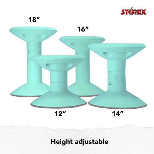 Adjustable Wiggle Stool for Active Classroom and Home Study, 12-18 Inch