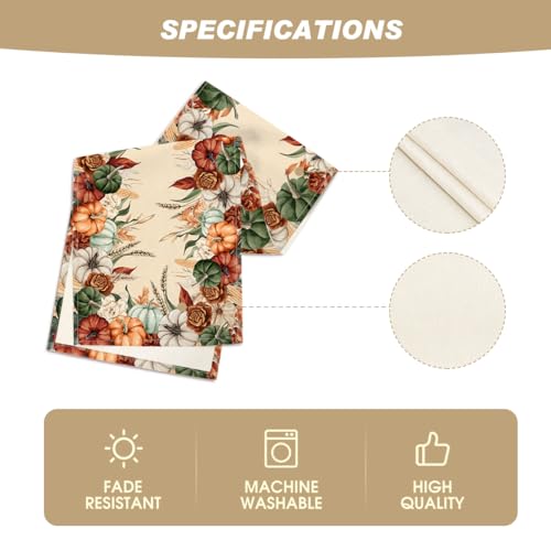 Artoid Mode 13x72 Inch Fall Table Runner Beige Polyester Home Decor