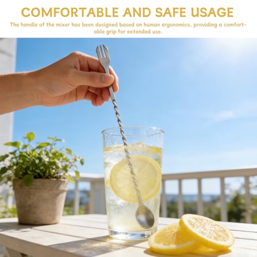 Frandilo 1Set Lemonade Stand Kit with Straw Hole Puncher, Stainless Steel Muddler & Beverage Tools