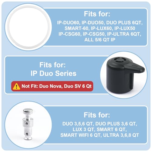 10-Piece Pressure Cooker Replacement Parts Kit for 5 and 6 Quart Models