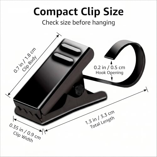 Stainless Steel Curtain Clips with Hooks - Pack of 25 Small Light Hangers