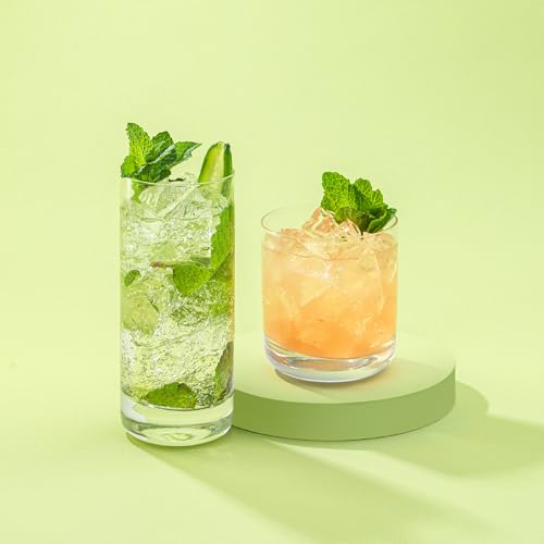 13oz Highball Glasses - Lead-Free Crystal Drinking Glass Set, 6-Piece