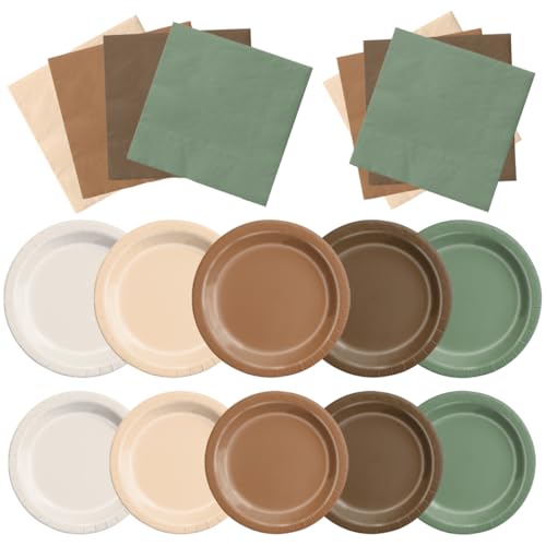 Woodland Baby Shower Tableware Set - 150pcs Forest Animal Party Supplies