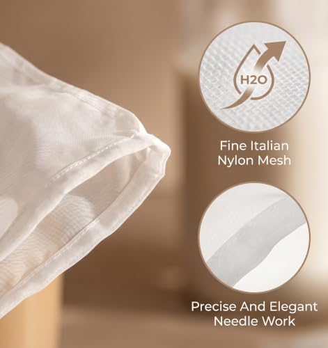 6 Pack Reusable Nylon Nut Milk Bags - 30x20cm Fine Mesh Strainer for Juicing