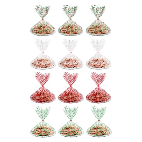 American Greetings Holiday Cookie Tray Bags with Twist Ties, 12 Count