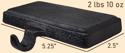 Heavy Duty Cast Iron Stocking Holders for Mantle - Set of 2 Black Hooks