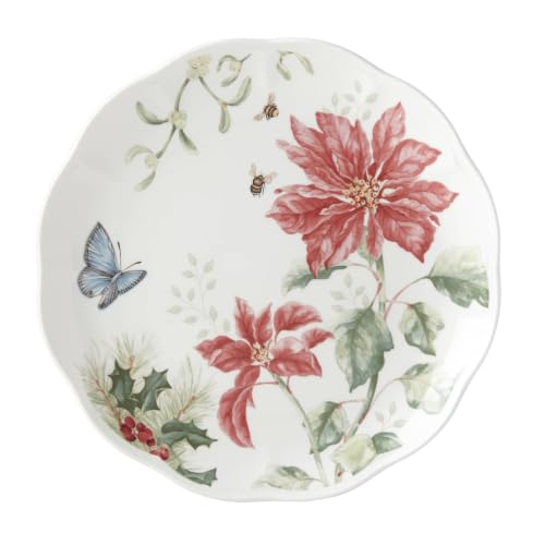 Lenox Butterfly Meadow Holiday 12-Piece Dinnerware Set for 4 - Porcelain, Dishwasher & Microwave Safe
