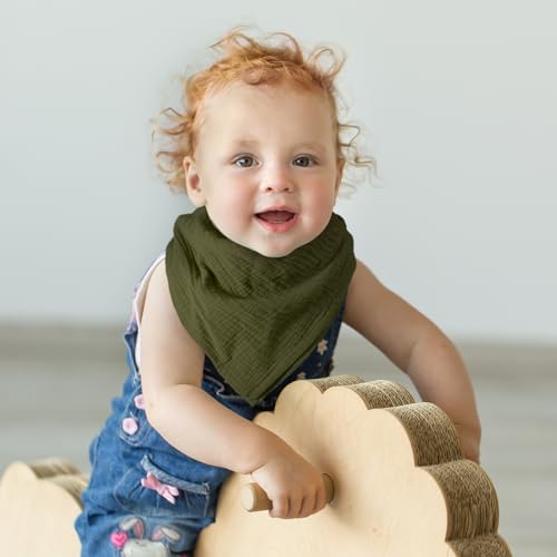 Organic Muslin Baby Receiving Blankets (5-Pack) - Soft Swaddle Wraps