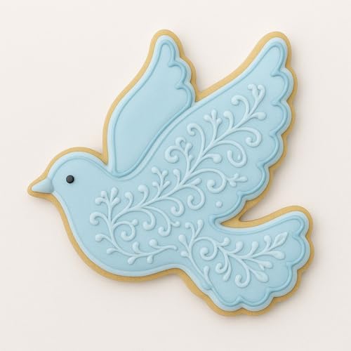 3.5 Inch Flying Dove Cookie Cutter - Tin Plated Steel, Safe Rolled Edges