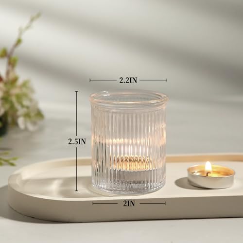 Uniteland 36 Pack Clear Votive Candle Holders for Fall & Christmas - Style 2