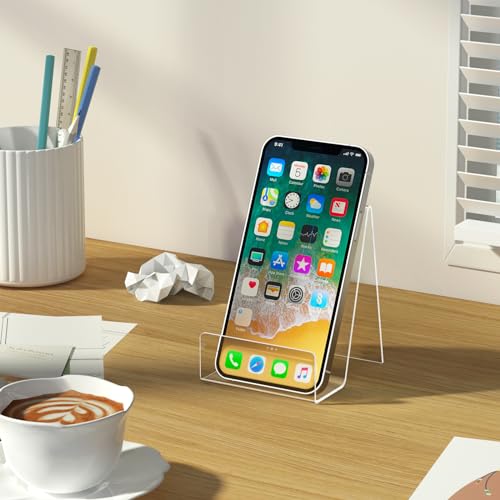 Clear Acrylic Book Stand & Display Holder Set - 6 Pack Multi-Use Easels