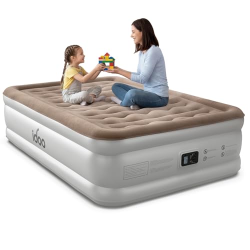 Full Size Air Mattress with Built-in Pump | Fast Inflation & Waterproof