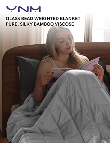 Cooling Weighted Blanket 20lbs – 48x72 Inch Premium Glass Bead Bedding