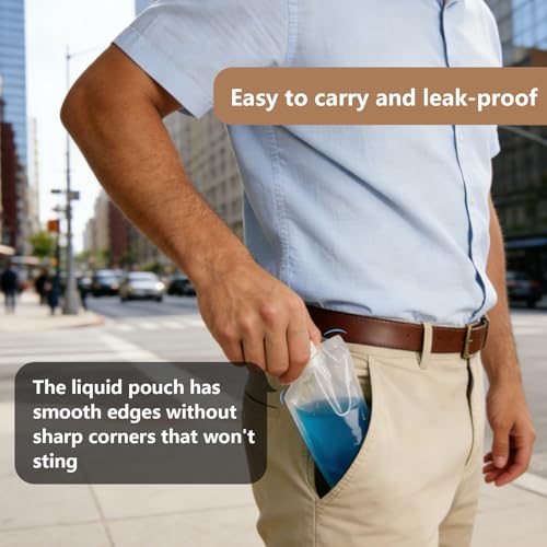 8oz Reusable Leak-Proof Plastic Drink Pouches 40 Pack with Funnels - BPA-Free Travel Juice Bags